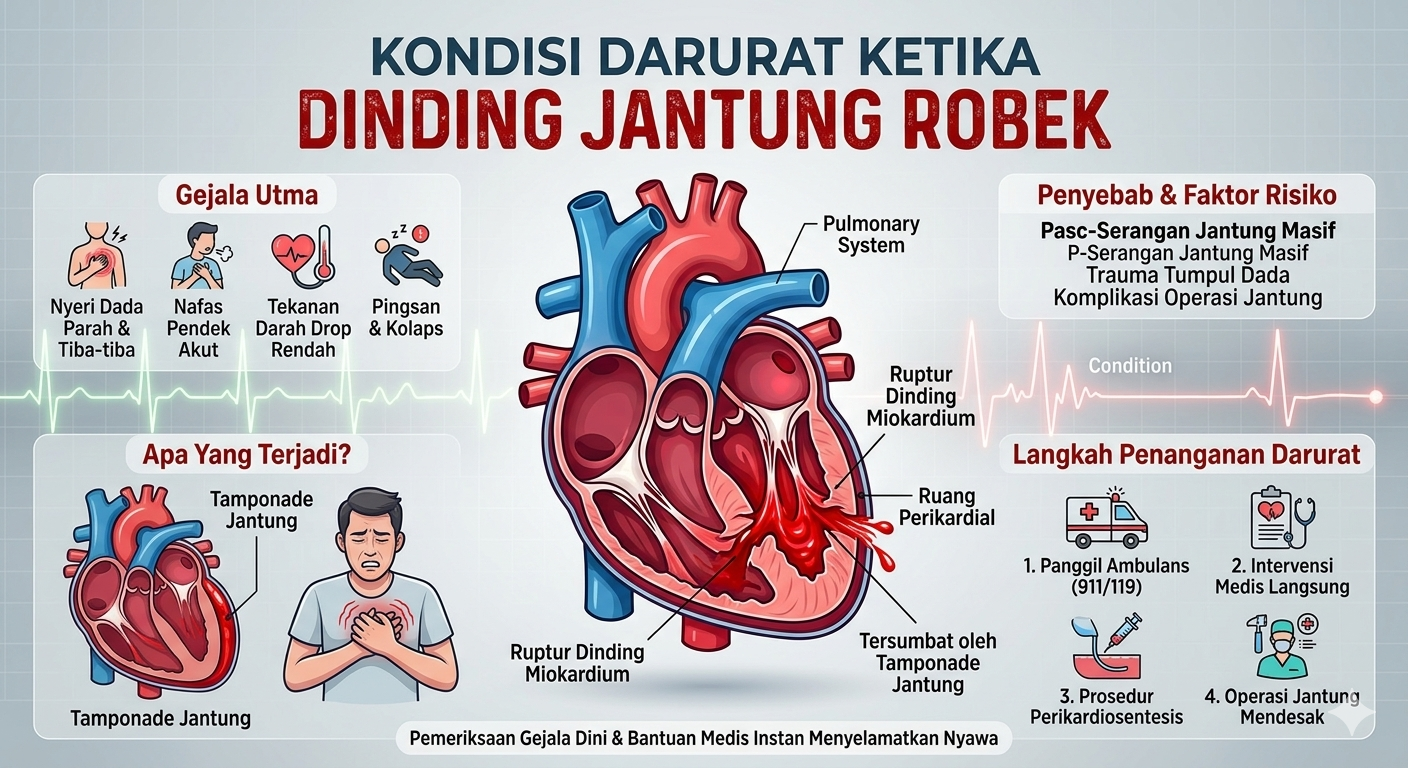 Kondisi Darurat Ketika Dinding Jantung Robek